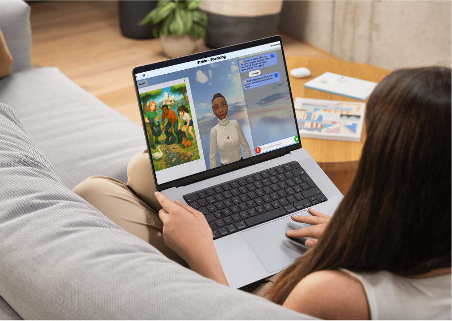 Mira Stride Speaking Mockup-1 Mira Stride Speaking Mockup-1